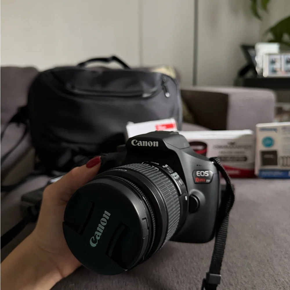 Canon Black Digital Camera with Lens